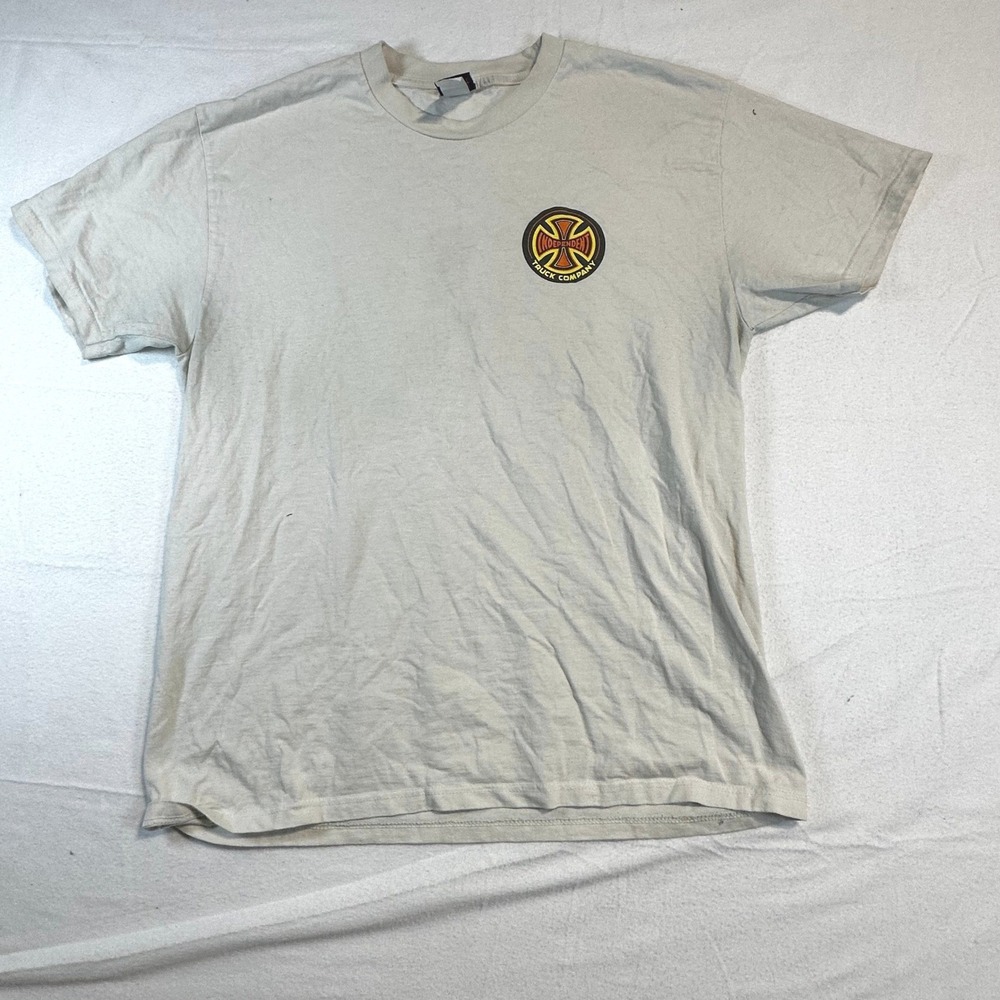 Vtg Independent‎ Truck Company Skate Graphic T-Shirt Men Large Gray Short Sleeve